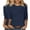 Navy, variant on Cotton T Shirts Pack for Women 2Pcs Crew Neck 3/4 Sleeve Tees Solid Loose Fall Casual Tops Basic Tshirts Bulk (XL, Black+White)