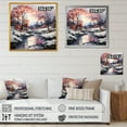 thumbnail image 4 of Designart "Sunset Glow On Winter'S Mountain River" Landscape Mountains River Canvas Art Print, 4 of 7