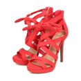 thumbnail image 5 of New Women Wild Diva Madden-13 Suede Peep Toe Ankle Wrap Strappy Stiletto Sandal, 5 of 5