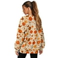 thumbnail image 2 of HELLHERO Flower Butterfly Print Women Sweater Long Sleeve, Casual Oversized Crewneck Pullover Sweatshirt Fall Fashion 2025 Size M, 2 of 7