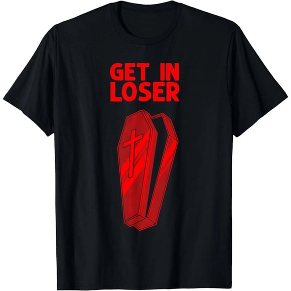 T-Shirt Unisexe Drôle de Cercueil « Get In Loser » Pastel Gothique Esthétique Graphique Z735, jusqu'à Taille 5TG