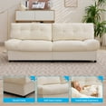 thumbnail image 4 of MUZZ 80" Chenille Loveseat Sofa, Modern Cloud Couch with Deep Seat, Comfy 2-Seats Sofa Sleeper for Living Room, Beige, 4 of 11