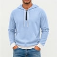 thumbnail image 5 of Frnrwgo Mens Hoodie Textured Knit Long Sleeve Loose Fit Casual Outdoor Top with Pockets, 5 of 6