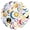 2A-35pcs, variant on 35pcs Cute Moon Stickers Celestial Sun Stickers Stars Cartoon for Laptops Notebooks Suitcases