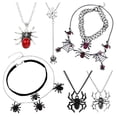 thumbnail image 2 of Collar de araña Gótica para hombres y mujeres, colgante de Metal Vintage, Punk, Hip Hop, Rock, joyería de fiesta de Halloween, regalos geniales, 2 of 4