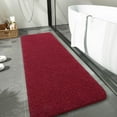thumbnail image 6 of Junovo Soft Bathroom Rug Runner Absorbent Microfiber Bath Rugs for Bathroom Non Slip Bath Mat for Tub, Shower Floor,24"x60",Red, 6 of 6