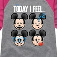 thumbnail image 3 of Disney Emoji - Today I Feel - Toddler And Youth Girls Raglan Graphic T-Shirt, 3 of 5