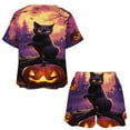 thumbnail image 3 of Halloween Ghosts Horror Pumpkin Pajamas Set Womens Loungewear Sleepwear 2 Piece PJ Sets, 3 of 7
