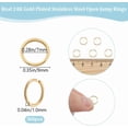 thumbnail image 2 of 300Pcs Open Jump Rings 24K Gold Plated Round Rings 9mm 304 Stainless Steel Split Rings for Jewelry Making Repairing Supplies with Storage Box 0.35in, 2 of 6