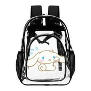 Cinnamoroll Clear Backpack Heavy Duty See Through Bookbag Transparent Bag for Colleges School Work Sport Travel
