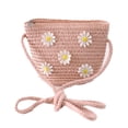 thumbnail image 1 of Bolso decorativo pequeño y fresco de estilo girasol para niñas, bolso tejido de paja, 1 of 5