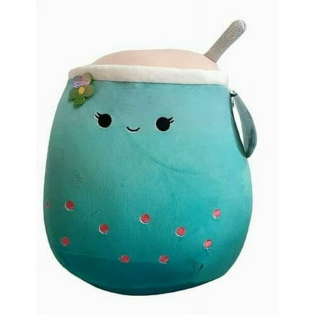 Squishmallows 11" Jakarria Bubble Tea Soft Blue Boba Plush Pillow Pet Toy