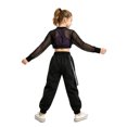 thumbnail image 2 of Aiihoo Kids Girls Sports Gymnastics Workout Hip-hop Jazz Outfits Sleeveless Vest with Cargo Pants and Crop Top for Dance Performance Lavender 10, 2 of 7