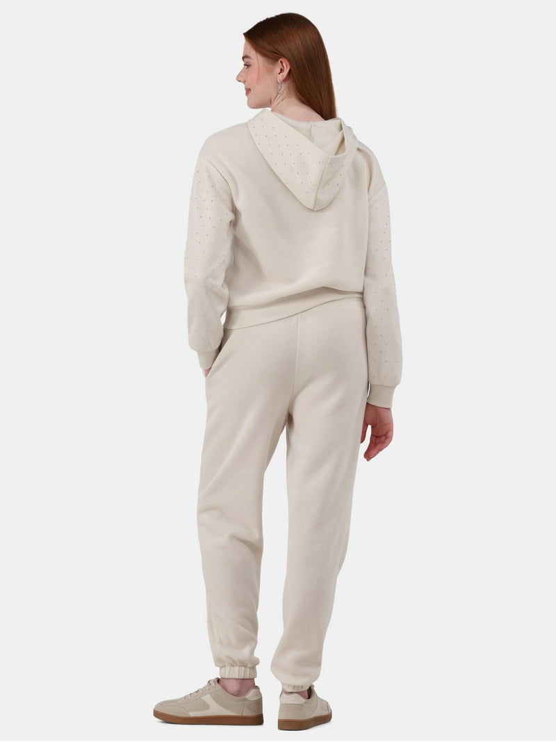 No Boundaries Rhinestone Hoodie & Joggers Set, 2-Piece