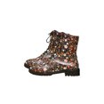 thumbnail image 2 of Teissuly Short Boots, Chip Flower Thick Bottom Boots, Waterproof Leather Boots Lace Up Snow Boots Zipper Thick Bottom Round Toe Fashion Boots Low Heel Slip ResistantS Short Boots Teissuly WER202311014113, 2 of 7