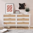 thumbnail image 4 of Cómoda de 6 Cajones Cómoda Moderna de Madera con Tiradores Dorados, Mesita de Noche para Armario para Sala de Estar o Dormitorio, 4 of 8