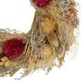thumbnail image 4 of Northlight Pampas Grass and Dried Florals Small Fall Harvest Wreath - 10", 4 of 8