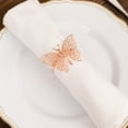 Efavormart 4 Pack | Metallic Blush Rose Gold Laser Cut Butterfly Napkin ...