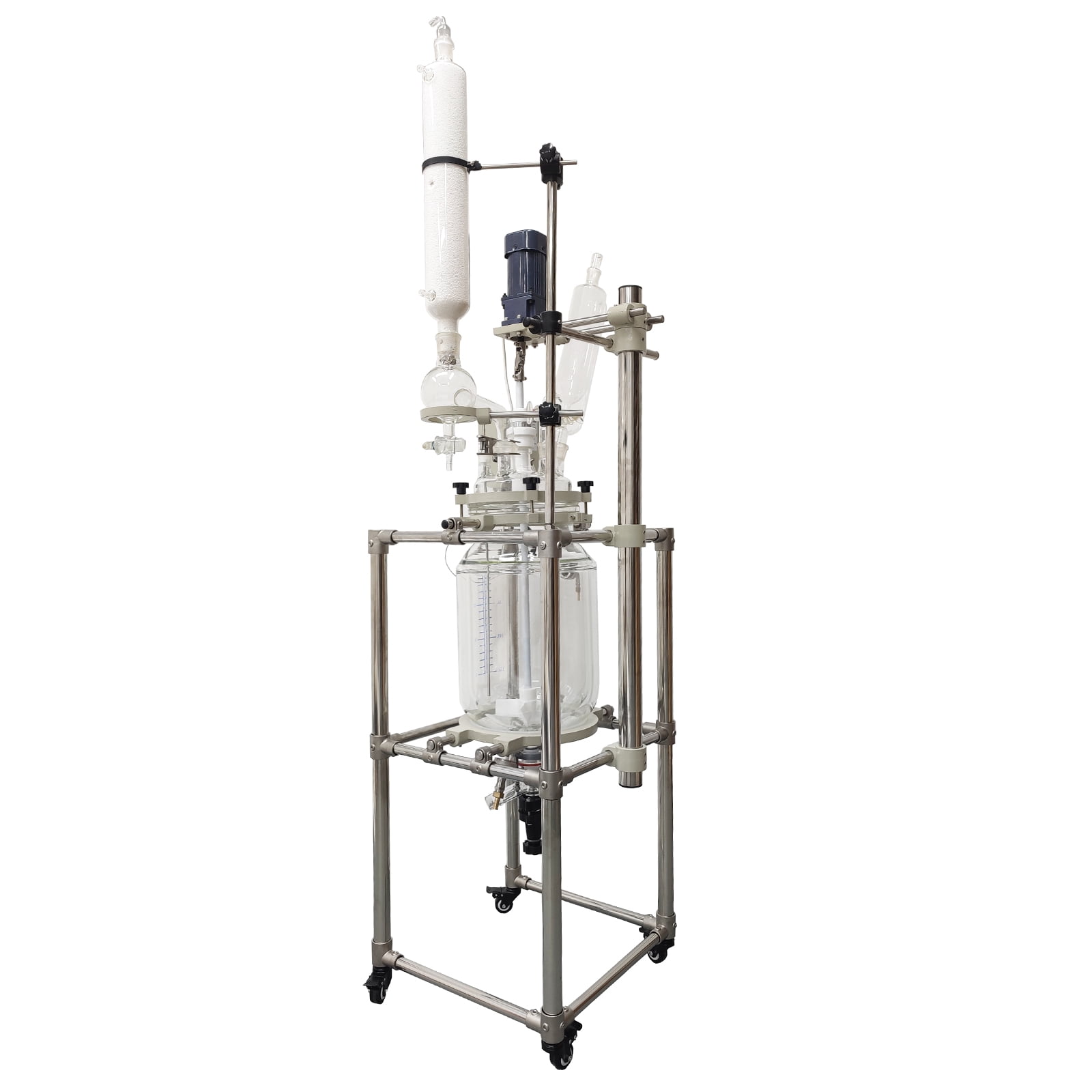 20L Double Layer Glass Reactor Lab Jacketed Glass Pilot Reactor