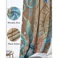 thumbnail image 3 of Jellyfish Coastal Blackout Curtains for Bedroom Living Room Darkening Curtains 90 Inch Summer Nautical Starfish Coral Brown Anchor Black Out Window Curtain Privacy Window Treatment Drapes 52"x90"x2, 3 of 9