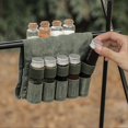 thumbnail image 5 of Outdoor Spice Bottle Bag Foldable 9 Pockets Portable Canvas Seasoning Jar Holder for Camping BBQ Picnic OD Green, 5 of 5