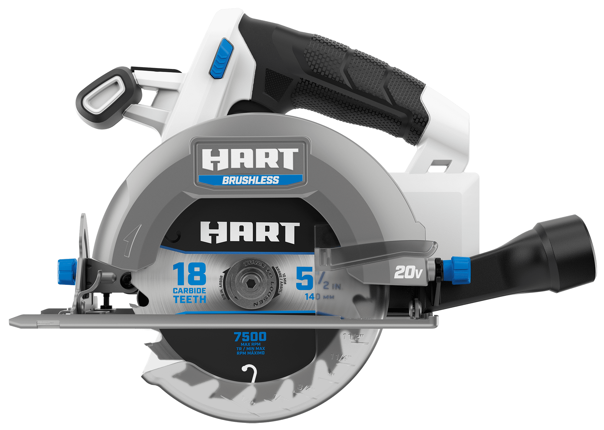 HART 20-Volt Brushless 5-1/2-inch Compact Battery-Powered Circular Saw (Battery Not Included) New Condition