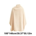 thumbnail image 3 of Hxlamzoo Blanket Poncho for Women, Wearable Flannel Blanket for Adult, Winter Poncho Shawl Blanket Wrap Cape as Gifts for Mom, 3 of 5