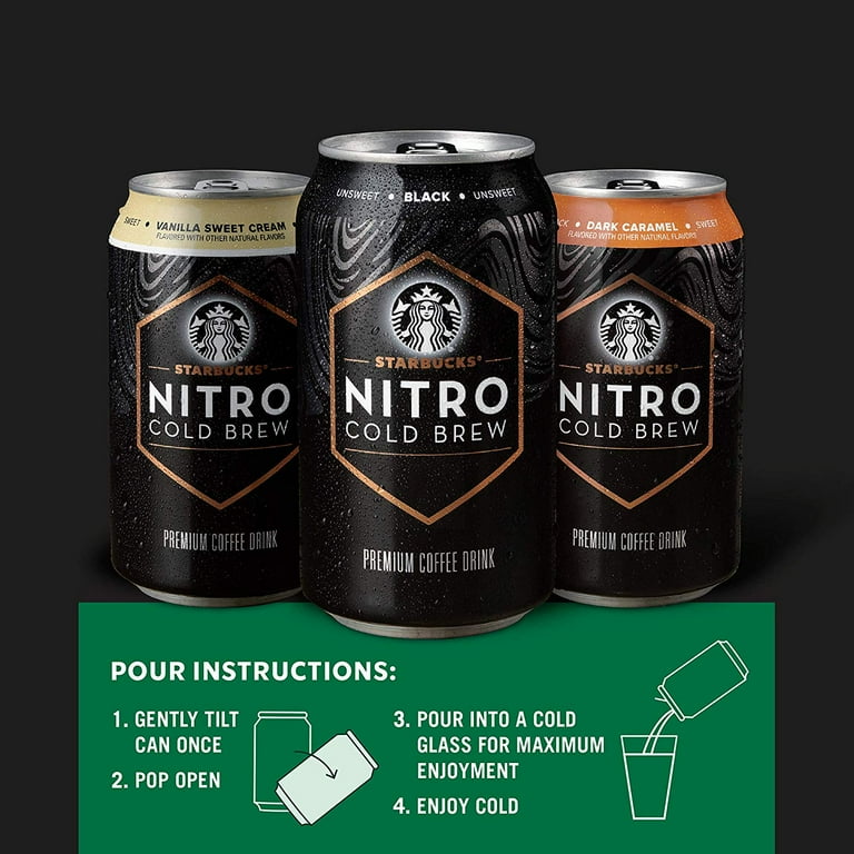Starbucks Nitro Cold Brew Vanilla Premium Iced Coffee Drink 9.6 fl