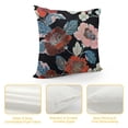 thumbnail image 4 of SHANXI Throw Pillow Cover Flower Leaf Black Background Square Pillow Case Cushion Cover for Home Car Decorative 20x20in, 4 of 5