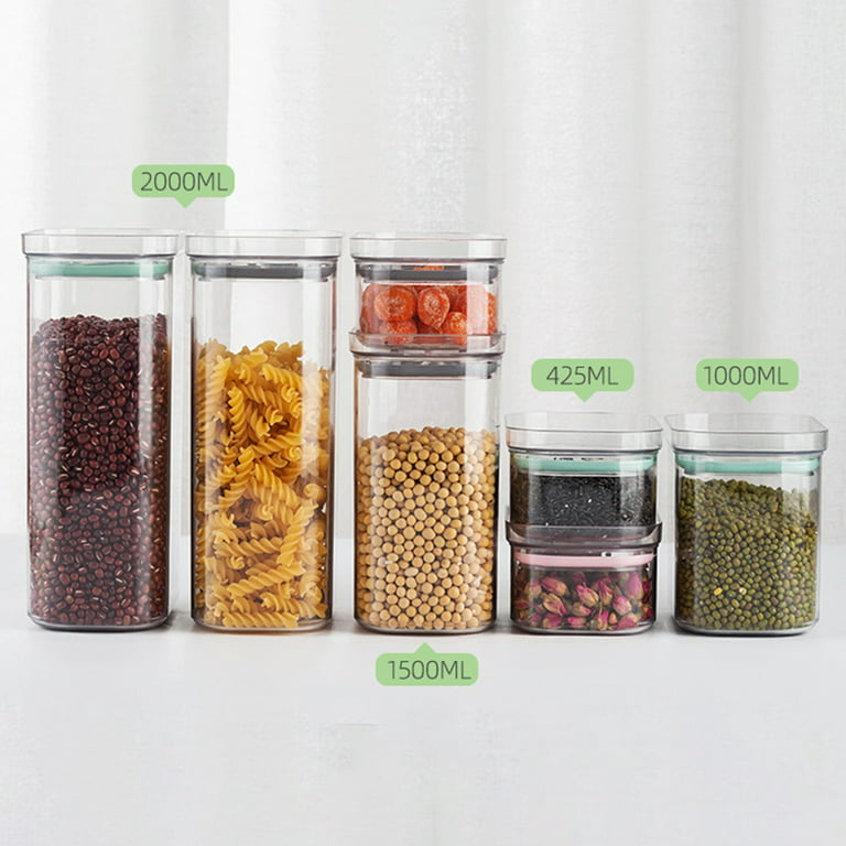 425/1000/1500/2000ml Grains Container Food Grade Good Sealing Performance  Square Dry Food Storage Container for Kitchen