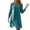 thumbnail image 2 of Lovzfmll Women's 2-Piece Set, Lace Hollow Out Cardigan & Sleeveless Dress, 2025 Trendy Matching Outfit, 2 of 5