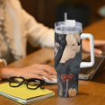 thumbnail image 6 of Picia Moonlit Crow Blossoms Pattern 40oz Ice Bully Insulated Tumbler with Handle, Double-Wall Stainless Steel Cup, Leak-Proof Lid and Straw, 6 of 8