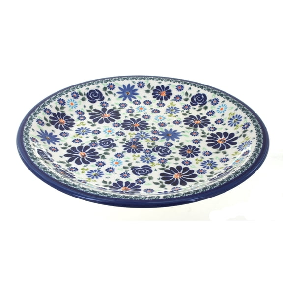Blue Rose Polish Pottery Fantasy Dinner Plate