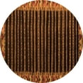 thumbnail image 1 of Ahgly Company Indoor Round Abstract Orange Modern Area Rugs, 4' Round, 1 of 4