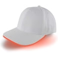 thumbnail image 1 of Muryobao Men Women LED Baseball Hat LED Light up Hat Flash Glow Cap for Rave Festival Party Club Hip-hop Stage Halloween Holiday White - Orange Light, 1 of 7