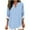 Light Blue, variant on Taqqpue Women Long Sleeve Shirt Casual Floral Print V Neck T Shirts Flowy Loose Fit Plus Size Tunic Tops