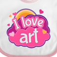 thumbnail image 4 of Inktastic Artist I Love Art Girls Baby Bib, 4 of 4