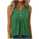 thumbnail image 3 of TaTaai Women's Spring Summer Button V-Neck Solid Color Sleeveless Loose Casual Tops Lightweight Soft Fashion T-Shirts for Daily Work Vacation Gift, 3 of 9