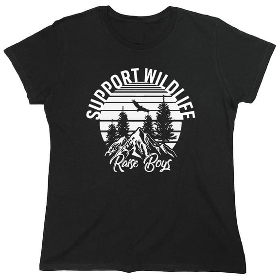Support Wildlife Sarcastic Humor Novelty Funny Women's Casual Tees