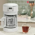 thumbnail image 6 of Open Box Haden Chelsea 10 Cup Drip Coffee Maker w/Glass Carafe, Ivory & Chrome, 6 of 9