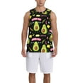 thumbnail image 4 of Gaeub Avocado Work Out Men's Mesh Basketball Jersey, Quick-Drying Sleeveless Top S-4XL, Loose Muscle Tank Top -X-Large, 4 of 9