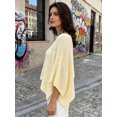 thumbnail image 6 of LMLYSoH Women's Mesh Knit Poncho Tops Fashion Solid Color Batwing Sleeve Boat Neck Cover Ups for Summer Daily Wear, 6 of 9