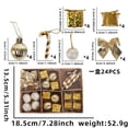thumbnail image 4 of 24 Pcs Christmas Tree Ornaments Set, Mini Shatterproof Hanging Decorations with Balls Candy Canes Gift Boxes Drums and Bows, Holiday Decor for Christmas Trees Wreaths Garlands Parties, 4 of 9