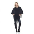 thumbnail image 3 of White Mark 634-01 Black Frostine Poncho - One Size, 3 of 8
