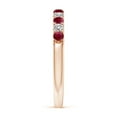 thumbnail image 4 of ANGARA Natural Shared Prong Ruby and Diamond Half Eternity Ring in 14K Rose Gold for Women (Size-2.1mm) | July Birthstone, Birthday, Anniversary, Jewelry Gift for Women | Natural Ruby Ring, 4 of 10
