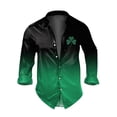 thumbnail image 2 of Blusa y camisa de manga larga con cuello vuelto para hombre, informal, a la moda, con botones, estampado degradado, camisa de manga larga con cuello vuelto, blusa de poliéster para hombre, 2 of 3
