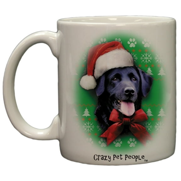 Dog Lovers Black Lab Ugly Sweater Christmas Design Ceramic Coffee Mug