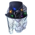 thumbnail image 1 of Sombreros Mujer Halloween Flores Negras Encaje Sombrero Alto Festival Sombrero Ancho mujer Sombrero de tela no tejida, 1 of 2