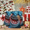 thumbnail image 5 of Fuzoiu Cartoon Cute Shark Print Christmas Gift Bag,Burlap Gift Bag with Drawstring Closure & Hang Tag,Perfect for Holidays, Birthdays, and Special Occasions-Medium, 5 of 7