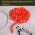 thumbnail image 3 of Plastic Chain Links, 1.4-Inch 25 Foot Barrier Chain with S-hooks, Red, 3 of 7